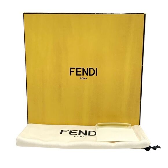 Fendi Boots Short Boots Shoes Patent Black Beige Black Unused Back Zip - Picture 9 of 9